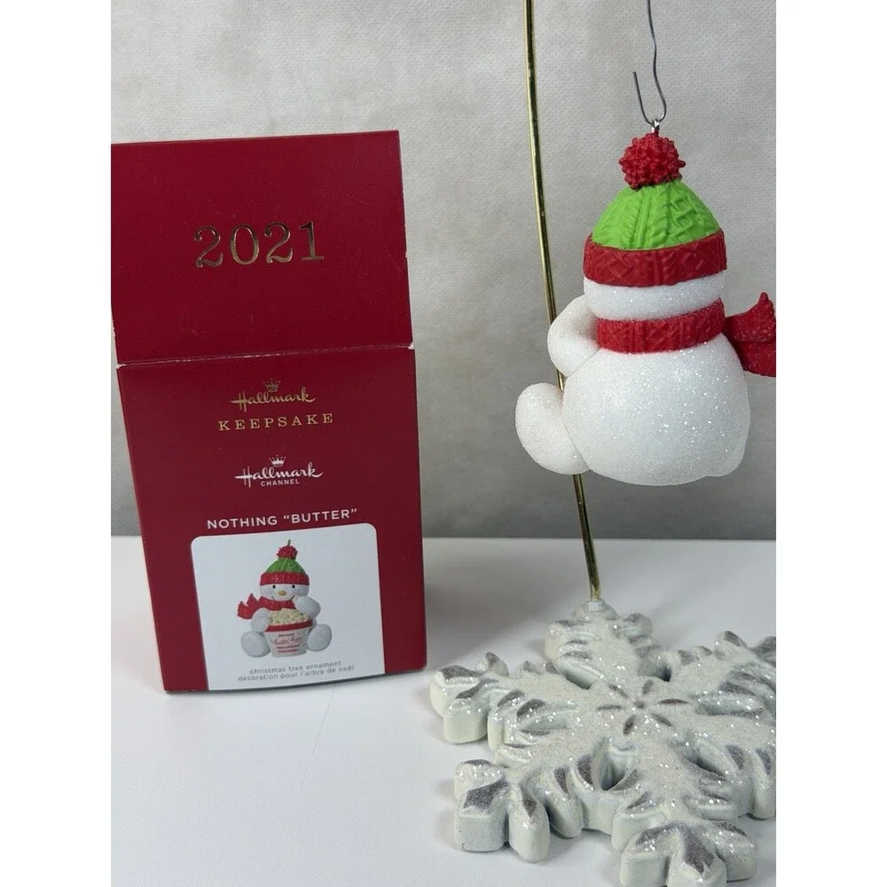 Hallmark Nothing Butter Than Hallmark Channel Snowman Popcorn Keepsake Ornament